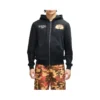 Casaco com capuz Deus Ex Machina Sacred Crest Zip Hoodie em preto, vista frontal no modelo