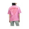 T-shirt Deus Ex Machina Upstairs Os Tee em rosa, vista traseira no modelo