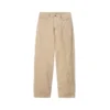 Calças Carhartt WIP Landon em bege, vista frontal