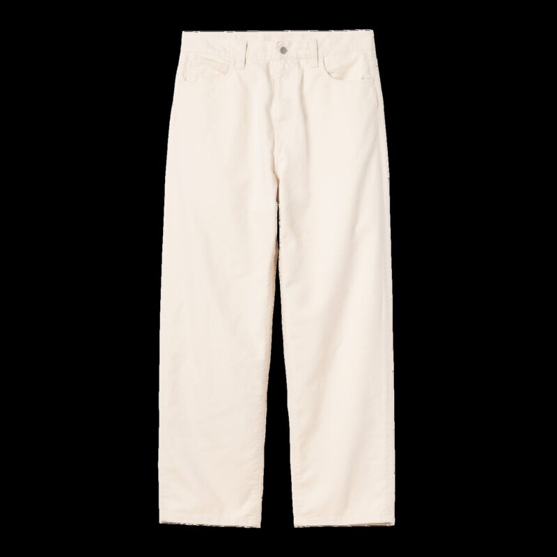 Carhartt WIP Landon Natural Rinsed, vista de frente das calças estendidas