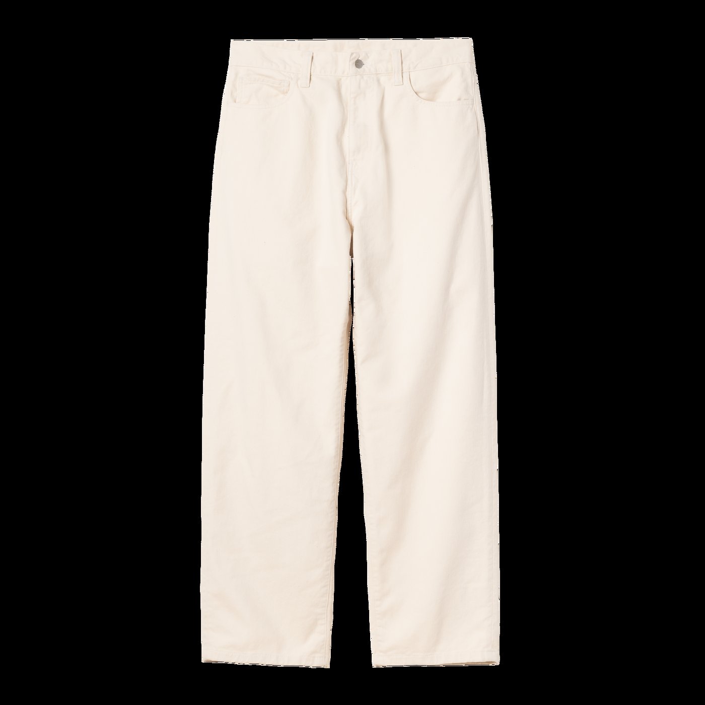 Carhartt WIP Landon Natural Rinsed, vista de frente das calças estendidas