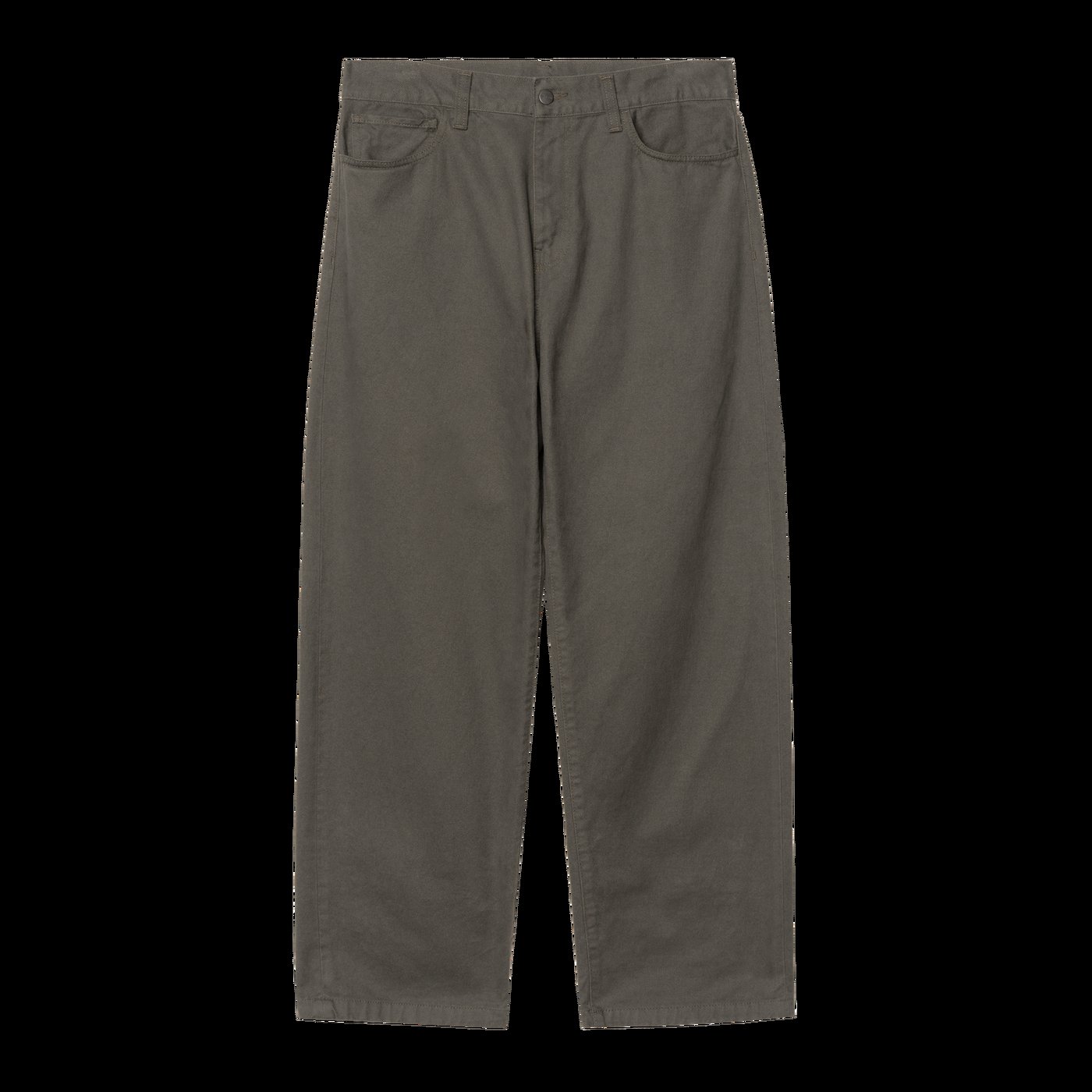 Carhartt WIP Landon Shungite Rinsed, vista de frente das calças estendidas