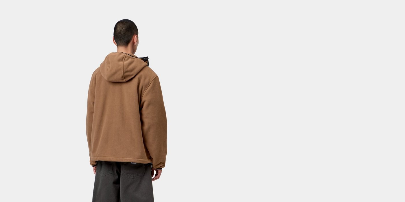 Carhartt WIP Blevin Liner WIP H Brown, vestido pelo modelo, de costas