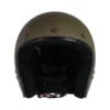 Capacete Roeg Jett Army Green, verde de inspiração militar com acabamento mate, vista frontal.