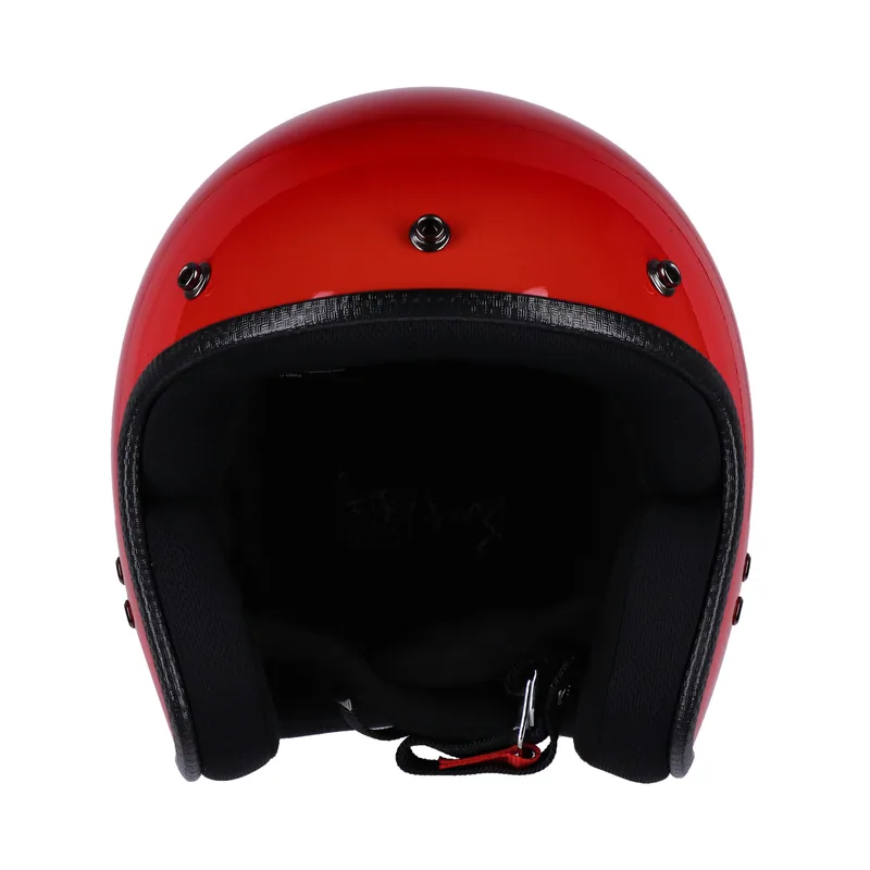 Capacete Roeg Jett Flaming Red Gloss, vermelho brilhante, vista frontal.