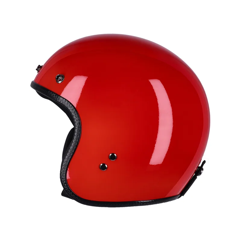 Capacete Roeg Jett Flaming Red Gloss, vermelho brilhante, vista lateral oposta.