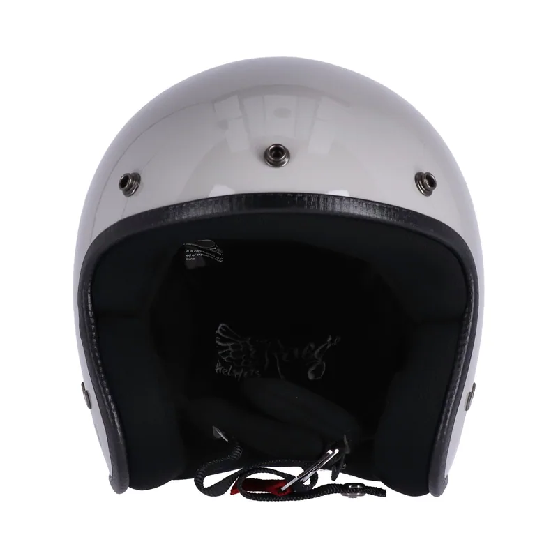 Capacete Roeg Jett Fog White, branco brilhante, vista frontal.