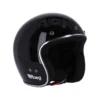 Capacete Roeg Jett Gloss Black, preto brilhante, vista de três quartos.