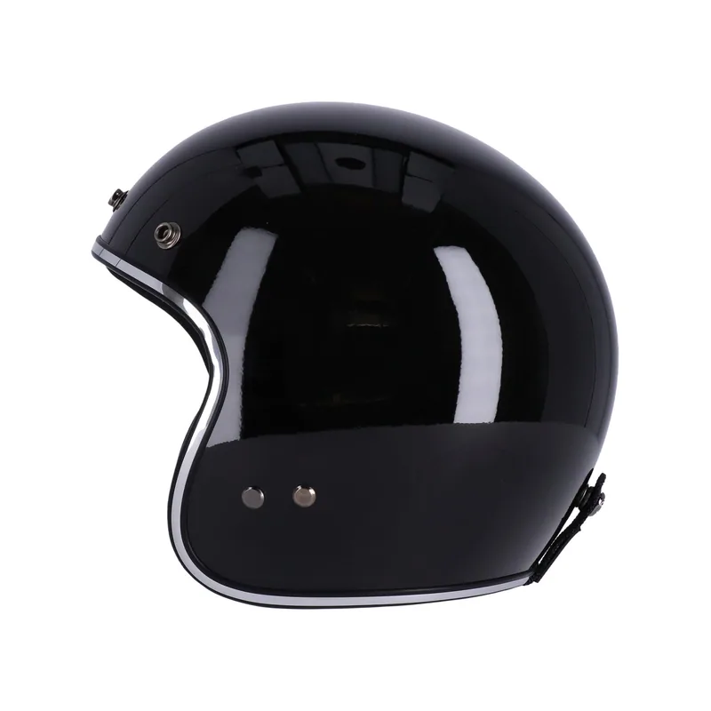 Capacete Roeg Jett Gloss Black, preto brilhante, vista lateral oposta.