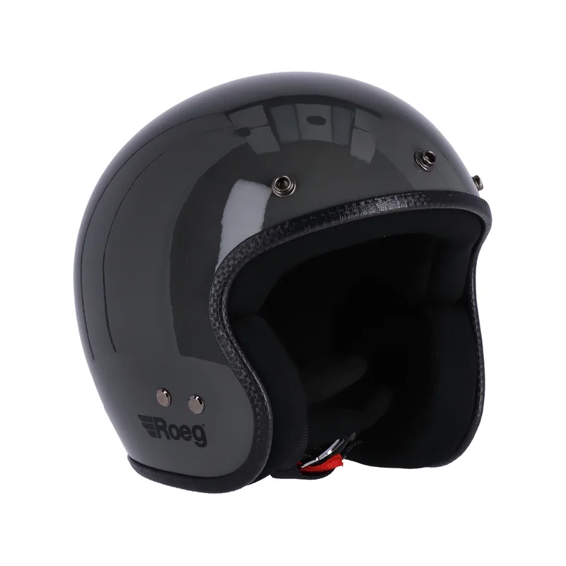 Capacete Roeg Jett Gloss Slate Grey, cinzento ardósia brilhante, vista de três quartos.