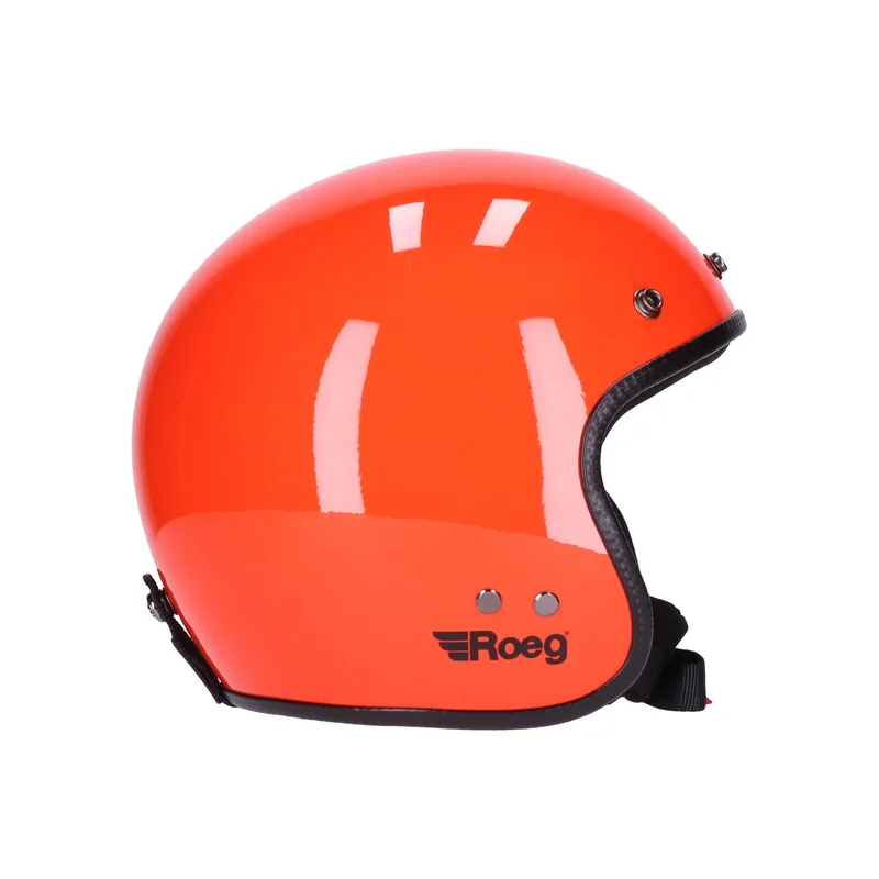 Capacete Roeg Jett Oompa Orange, laranja brilhante, vista lateral.