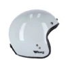 Capacete Roeg Jett Thunder Clouds, cinzento muito claro brilhante, vista lateral.