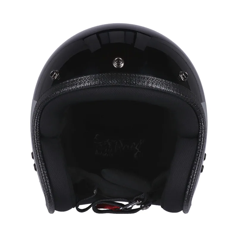 Capacete Roeg Jett Wings, preto com grafismos cinzentos, vista frontal.