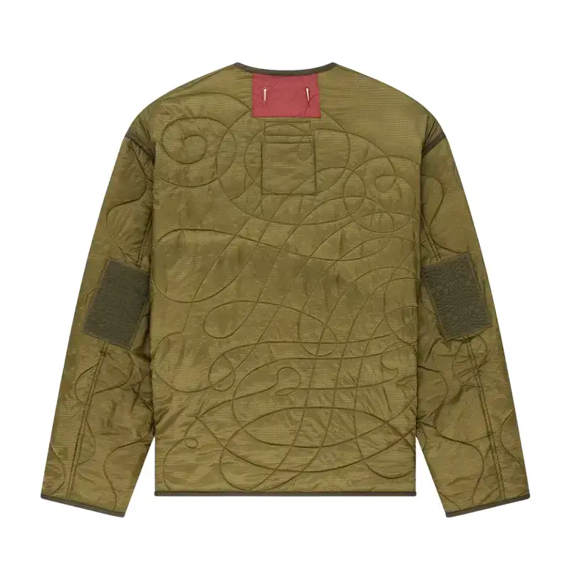 Casaco Deus Ex Machina First Flower Liner em verde azeitona, vista traseira