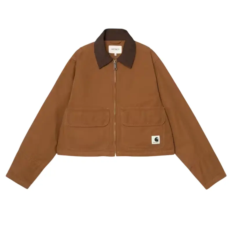 Casaco Carhartt WIP Prescott em castanho, vista frontal