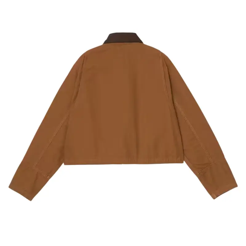 Casaco Carhartt WIP Prescott em castanho, vista das costas