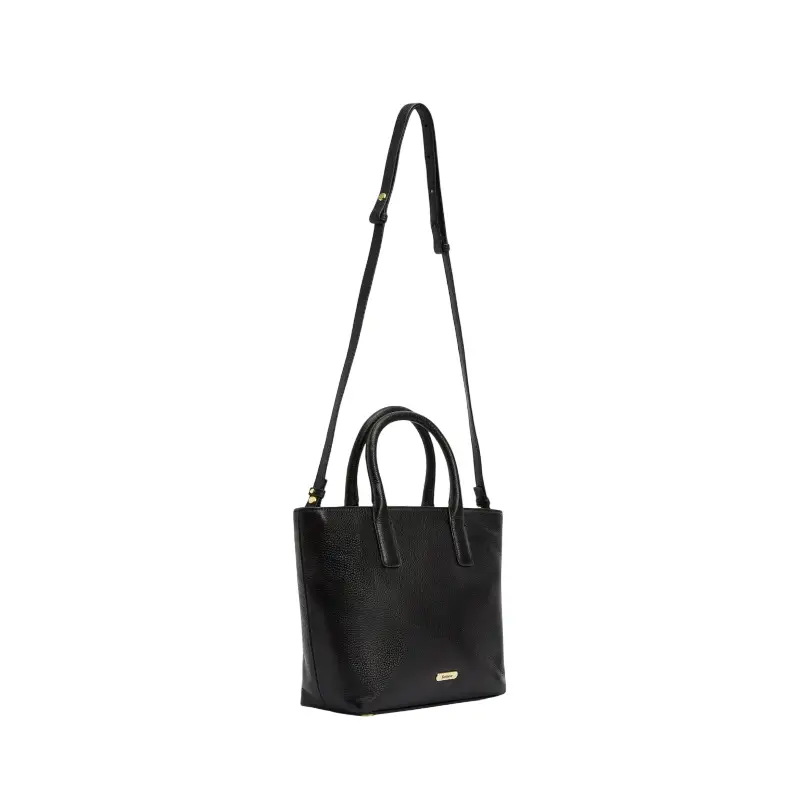 saco tote Barbour Birch preto com alça comprida montada