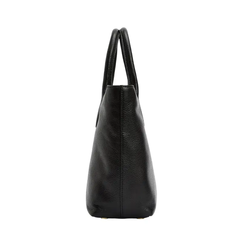 saco tote Barbour Birch preto, vista lateral