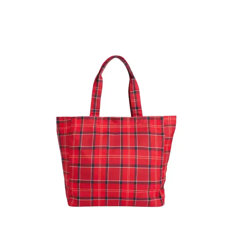 Parte traseira em tartan vermelho do saco Barbour Heart Tote