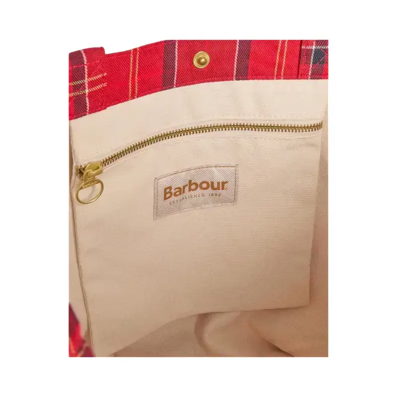Forro claro e bolso interior com fecho do saco Barbour Heart Tote