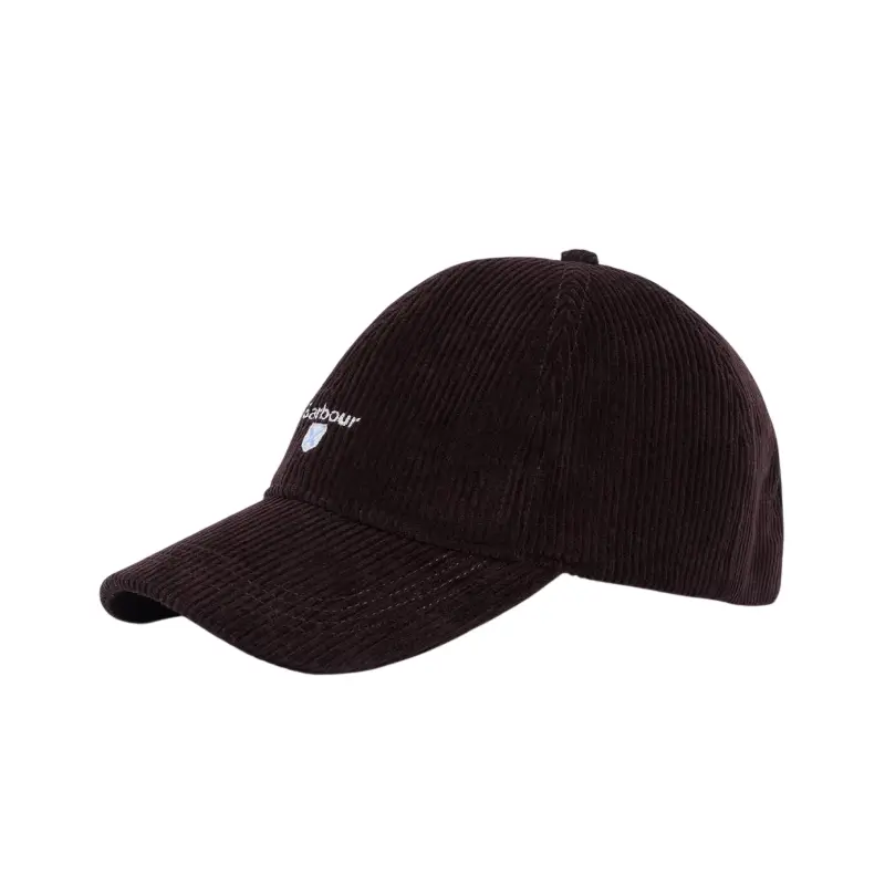Boné Barbour Preston castanho, modelo Barbour Preston Cord Cap