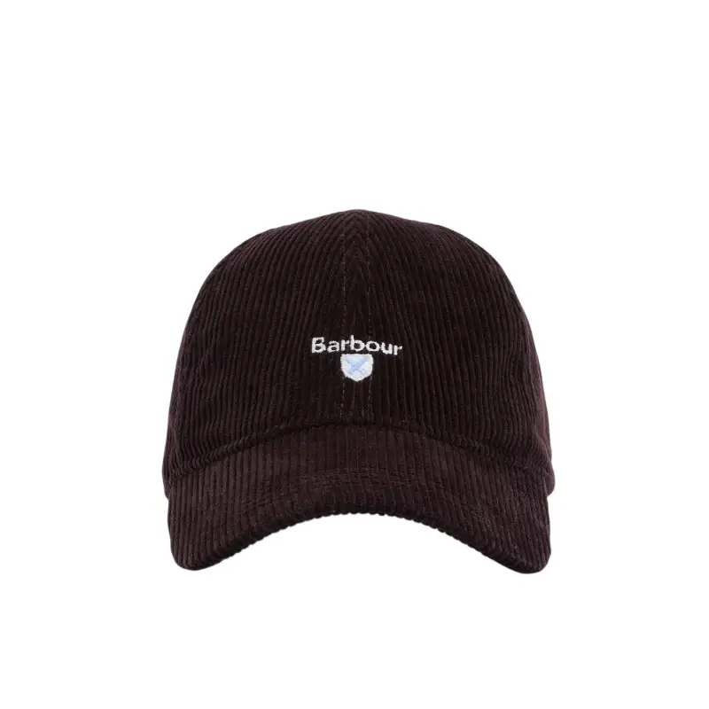 Boné Barbour Preston castanho, modelo Barbour Preston Cord Cap
