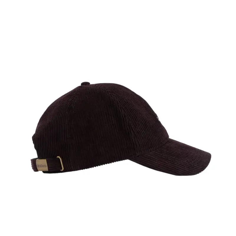 Boné Barbour Preston castanho, modelo Barbour Preston Cord Cap