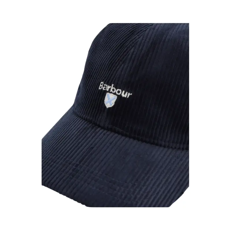 Boné Barbour Preston azul, modelo Barbour Preston Cord Cap