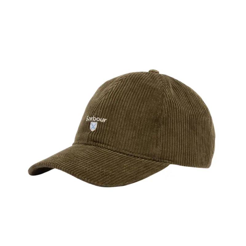 Boné Barbour Preston verde, modelo Barbour Preston Cord Cap