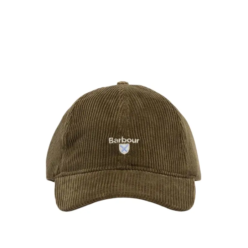 Boné Barbour Preston verde, modelo Barbour Preston Cord Cap