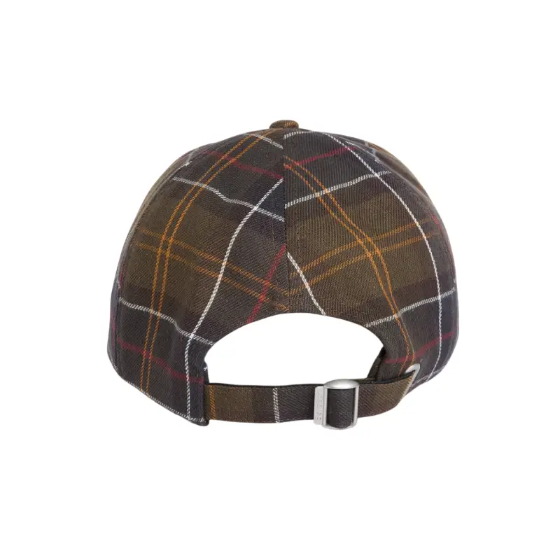 boné Barbour x A.P.C. tartan, vista do ajuste traseiro