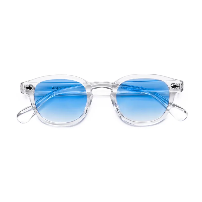Zadok Le Corbusier Transparent Deep Blue, vista frontal.