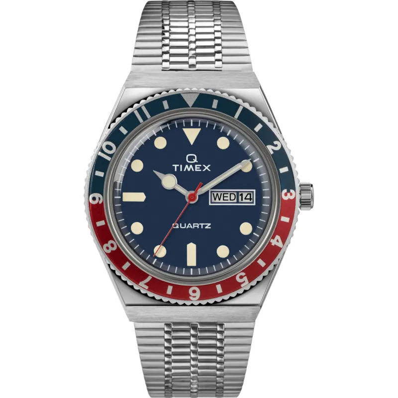 Relógio Timex Q 1979 Reissue Azul