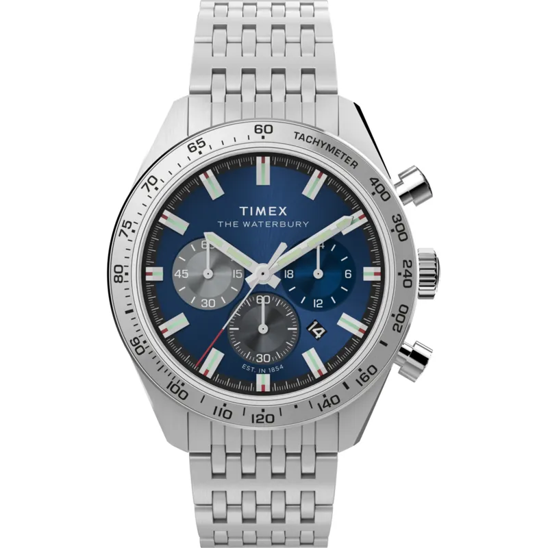 Relógio Timex Waterbury Traditional Cronógrafo Azul