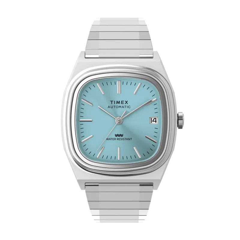 Relógio Timex Automatic 1983 E Line Azul Gelo