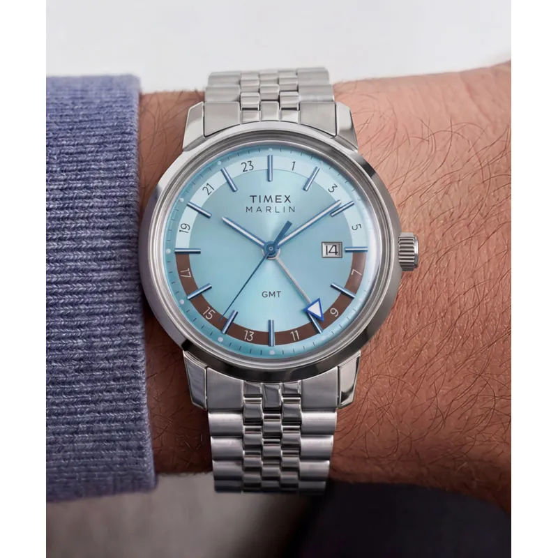 Relógio Timex Marlin Quartz GMT TW2Y84100 Azul — vista 2