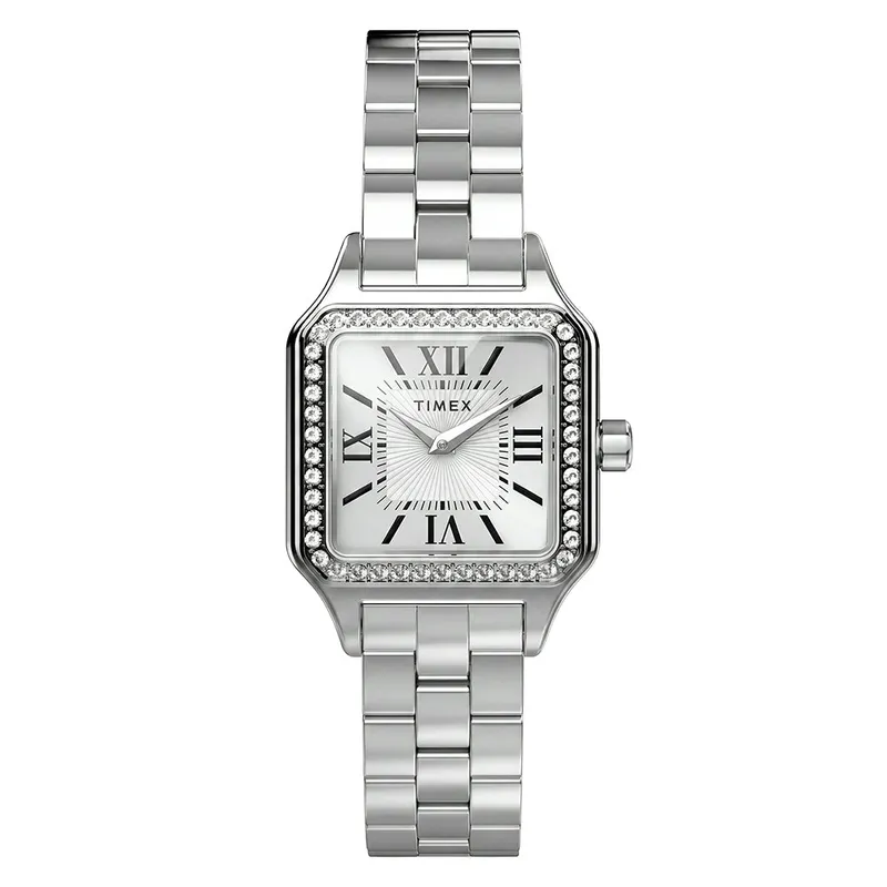 Relógio Timex Addison Cristais Prateado
